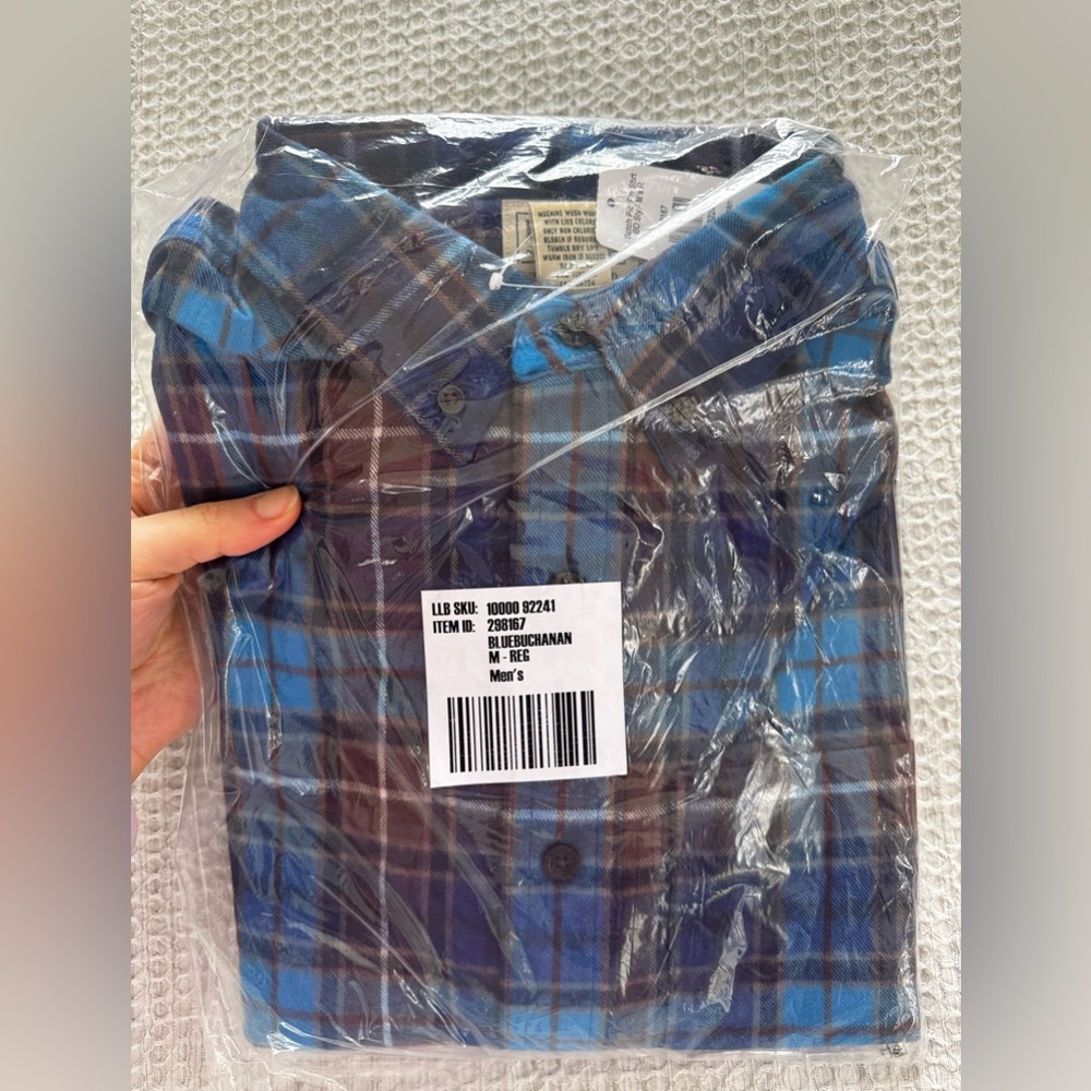 LLbean plaid button down - Picture 2 of 4